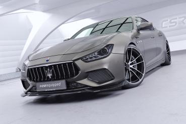 CSR Frontspoiler | Cup-Spoilerlippe mit ABE für Maserati Ghibli III (Tipo M157) CSL953-C Carbon Look Hochglanz (keine Lackierung erforderlich)