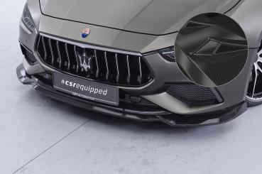 CSR Frontspoiler | Cup-Spoilerlippe mit ABE für Maserati Ghibli III (Tipo M157) CSL953-C Carbon Look Hochglanz (keine Lackierung erforderlich)