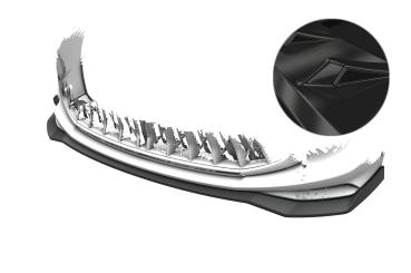 CSR Frontspoiler | Cup-Spoilerlippe mit ABE für DFSK Forthing 4-U-Tour CSL959-G Glossy schwarz Hochglanz (keine Lackierung erforderlich)