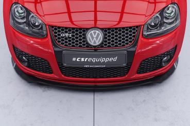 CSR Frontspoiler | Cup-Spoilerlippe mit ABE für VW Golf 5 (Typ 1K) GTI Edition 30/Pirelli CSL967-G Glossy schwarz Hochglanz (keine Lackierung erforderlich)
