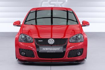 CSR Frontspoiler | Cup-Spoilerlippe mit ABE für VW Golf 5 (Typ 1K) GTI Edition 30/Pirelli CSL967-G Glossy schwarz Hochglanz (keine Lackierung erforderlich)