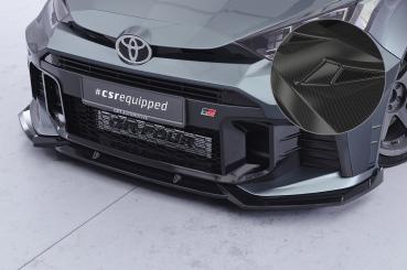 CSR Frontspoiler | Cup-Spoilerlippe mit ABE für Toyota GR Yaris (XP021) CSL968-C Carbon Look Hochglanz (keine Lackierung erforderlich)