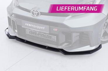 CSR Frontspoiler | Cup-Spoilerlippe mit ABE für Toyota GR Yaris (XP021) CSL968-G Glossy schwarz Hochglanz (keine Lackierung erforderlich)