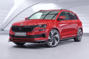 CSR Frontspoiler | Cup-Spoilerlippe mit ABE für Skoda Karoq Sportline CSL973-G Glossy schwarz Hochglanz (keine Lackierung erforderlich)