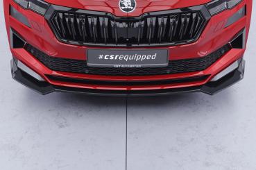 CSR Frontspoiler | Cup-Spoilerlippe mit ABE für Skoda Karoq Sportline CSL973-G Glossy schwarz Hochglanz (keine Lackierung erforderlich)