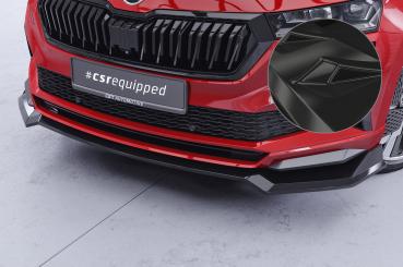 CSR Frontspoiler | Cup-Spoilerlippe mit ABE für Skoda Karoq Sportline CSL973-G Glossy schwarz Hochglanz (keine Lackierung erforderlich)