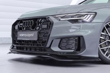 CSR Frontspoiler | Cup-Spoilerlippe mit ABE für Audi A6 / S6 C8 (Typ 4A) CSL976-G Glossy schwarz Hochglanz (keine Lackierung erforderlich)