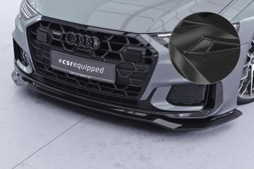 CSR Frontspoiler | Cup-Spoilerlippe mit ABE für Audi A6 / S6 C8 (Typ 4A) CSL976-C Carbon Look Hochglanz (keine Lackierung erforderlich)