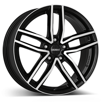 DEZENT Alufelge TR dark black/polished 7.5x18 ET40 5x112 Nabe 66.6 KBA 54026