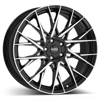 DOTZ Alufelge Fuji dark black/polished 7.5x18 ET51 5x100 Nabe 57.1 KBA 54342