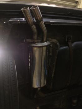 Novus Edelstahl Gruppe A Komplettanlagen 16V Look 2x60mm für VW Golf 2