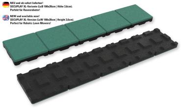SECUPLAY XL Gummi Mähkante / Rasenkante 100x20x3,6cm grün