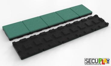 SECUPLAY XL Gummi Mähkante / Rasenkante 100x20x3,6cm grün