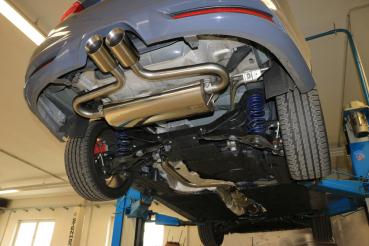 Fox passend für Ford Focus III ST Turnier Diesel Endschalldämpfer quer Ausgang mittig - 2x100 Typ 25 mittig FO032075-294