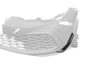CSR Performance Flaps mit ABE für VW Golf 8 FP036-G Glossy schwarz Hochglanz (keine Lackierung erforderlich)