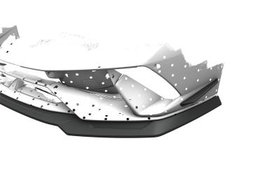 CSR Performance Flaps mit ABE für Lamborghini Huracan Performante FP038-S strukturiert schwarz matt (keine Lackierung erforderlich)
