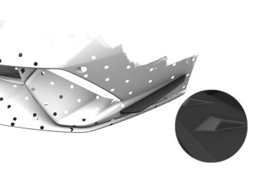 CSR Performance Flaps mit ABE für Lamborghini Huracan Performante FP038-S strukturiert schwarz matt (keine Lackierung erforderlich)