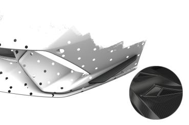 CSR Performance Flaps mit ABE für Lamborghini Huracan Performante FP038-C Carbon Look Hochglanz (keine Lackierung erforderlich)