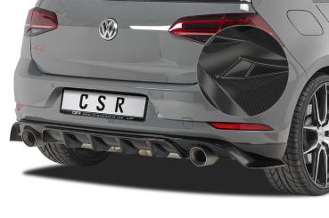 CSR Diffusor | Heckansatz mit ABE für VW Golf 7 TCR HA232-C Carbon Look Hochglanz (keine Lackierung erforderlich)