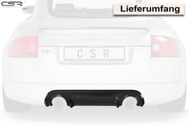 CSR Diffusor | Heckansatz mit ABE für Audi TT 8N HA249-S strukturiert schwarz matt (keine Lackierung erforderlich)