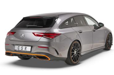 CSR Diffusor | Heckansatz mit ABE für Mercedes-Benz CLA X118 AMG-Line HA254-C Carbon Look Hochglanz (keine Lackierung erforderlich)