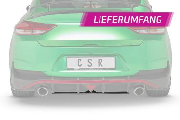 CSR Diffusor | Heckansatz mit ABE für Hyundai I30 N (PD) Fastback HA261-S strukturiert schwarz matt (keine Lackierung erforderlich)