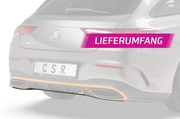 CSR Diffusor | Heckansatz mit ABE für Mercedes-Benz CLA X118 AMG-Line HA265-C Carbon Look Hochglanz (keine Lackierung erforderlich)