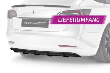 CSR Diffusor | Heckansatz mit ABE für Tesla Model 3 HA267-L Lackierung erforderlich (unlackiert roh)