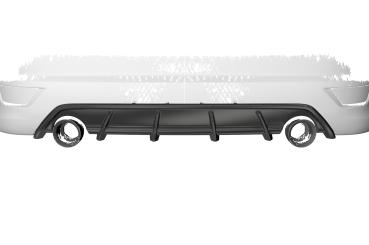 CSR Diffusor | Heckansatz mit ABE für Ford Focus ST MK2 HA271-G Glossy schwarz Hochglanz (keine Lackierung erforderlich)