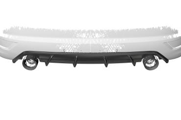 CSR Diffusor | Heckansatz mit ABE für Ford Focus ST MK2 HA271-G Glossy schwarz Hochglanz (keine Lackierung erforderlich)