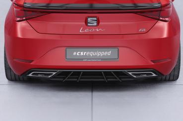 CSR Diffusor | Heckansatz mit ABE für Seat Leon 4 (Typ KL) FR HA275-C Carbon Look Hochglanz (keine Lackierung erforderlich)