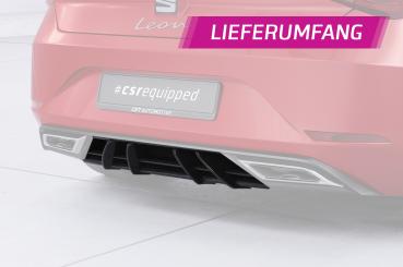CSR Diffusor | Heckansatz mit ABE für Seat Leon 4 (Typ KL) FR HA275-C Carbon Look Hochglanz (keine Lackierung erforderlich)