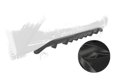 CSR Diffusor | Heckansatz mit ABE für Toyota Aygo 2 HA288-C Carbon Look Hochglanz (keine Lackierung erforderlich)