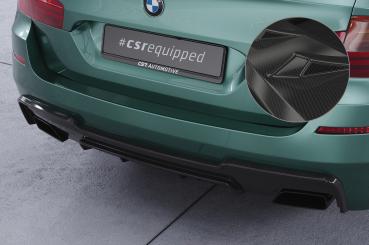CSR Diffusor | Heckansatz mit ABE für BMW 5er F10/F11 550i/550d M-Paket HA290-C Carbon Look Hochglanz (keine Lackierung erforderlich)