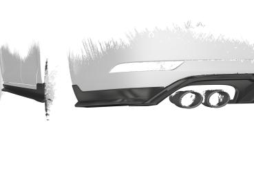 CSR Diffusor | Heckansatz mit ABE für VW Golf 7 Variant HA295-C Carbon Look Hochglanz (keine Lackierung erforderlich)