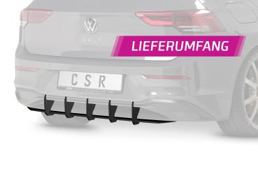 CSR Racing Diffusor | Heckansatz für VW Golf 8 (Typ CD) Style / Active HA314-L Lackierung erforderlich (unlackiert roh)