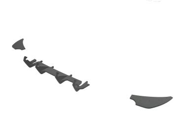 CSR Racing Diffusor | Heckansatz für VW Golf 7 (Typ AU) R HA346-L Lackierung erforderlich (unlackiert roh)