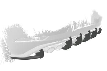 CSR Racing Diffusor | Heckansatz für VW Golf 7 (Typ AU) R HA373 Lackierung erforderlich (unlackiert roh)