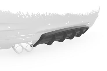 CSR Diffusor | Heckansatz mit ABE für BMW 4er F32 / F33 / F36 HA428-S strukturiert schwarz matt (keine Lackierung erforderlich)