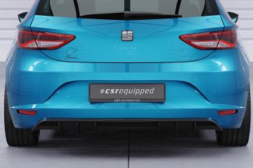 CSR Diffusor | Heckansatz mit ABE für Seat Leon 3 (Typ 5F) HA431-C Carbon Look Hochglanz (keine Lackierung erforderlich)