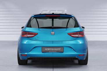 CSR Diffusor | Heckansatz mit ABE für Seat Leon 3 (Typ 5F) HA431-C Carbon Look Hochglanz (keine Lackierung erforderlich)