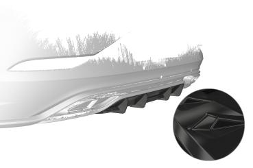 CSR Diffusor | Heckansatz mit ABE für VW Polo 6 2G (Typ AW) R-Line HA440-G Glossy schwarz Hochglanz (keine Lackierung erforderlich)