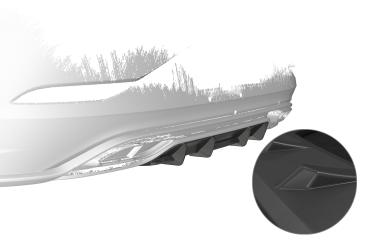 CSR Diffusor | Heckansatz mit ABE für VW Polo 6 2G (Typ AW) R-Line HA440-L Lackierung erforderlich (unlackiert roh)