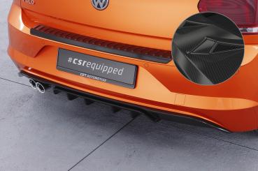 CSR Diffusor | Heckansatz mit ABE für VW Polo 6 2G (Typ AW) GTI HA442-C Carbon Look Hochglanz (keine Lackierung erforderlich)
