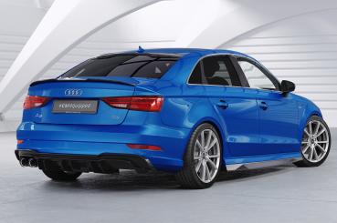 CSR Diffusor | Heckansatz mit ABE für Audi A3 8V S-Line Limo / Cabrio HA448-G Glossy schwarz Hochglanz (keine Lackierung erforderlich)