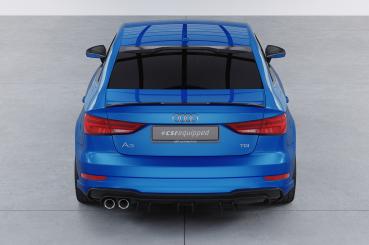 CSR Diffusor | Heckansatz mit ABE für Audi A3 8V S-Line Limo / Cabrio HA448-G Glossy schwarz Hochglanz (keine Lackierung erforderlich)