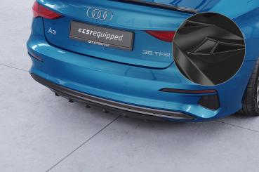 CSR Diffusor | Heckansatz mit ABE für Audi A3 8Y HA449-G Glossy schwarz Hochglanz (keine Lackierung erforderlich)
