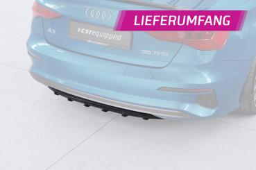 CSR Diffusor | Heckansatz mit ABE für Audi A3 8Y HA449-C Carbon Look Hochglanz (keine Lackierung erforderlich)