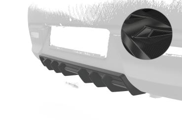 CSR Diffusor | Heckansatz mit ABE für Kia Rio 4 (YB) HA458-C Carbon Look Hochglanz (keine Lackierung erforderlich)