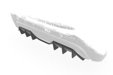 CSR Diffusor | Heckansatz mit ABE für Toyota Yaris 4 (XP21) HA459-C Carbon Look Hochglanz (keine Lackierung erforderlich)